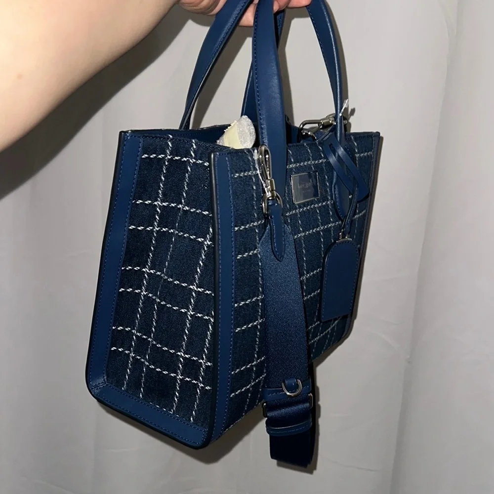 Kate Spade Blue Satchel with Geometric Design